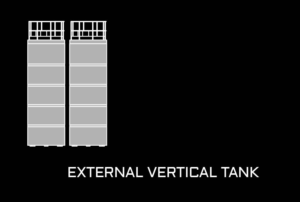 External vertical tank
